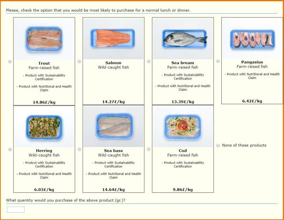 Figure 1: Example of choice set.